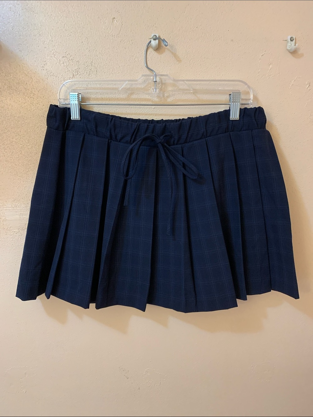 ZARA Dark Navy Pleated Mini Skirt - Picture 4 of 6